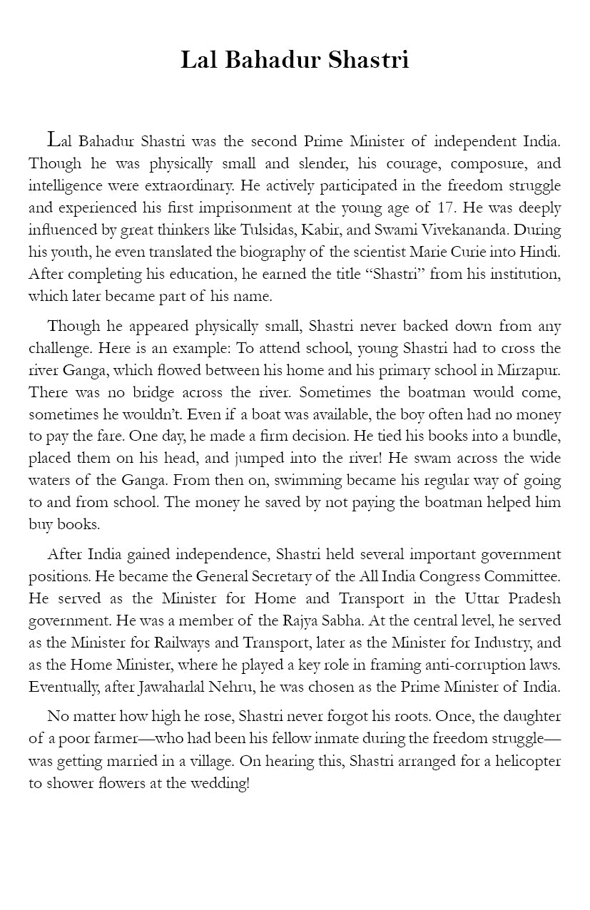 Stories of Lal Bahadur Shashstri for Children